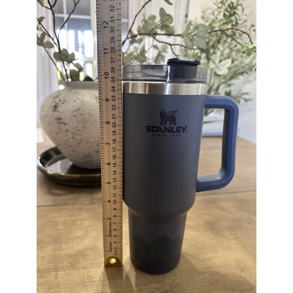 Stanley Adventure‎ Quencher Original 40 oz blue Tumbler With Cap - No Straw - Picture 2 of 8
